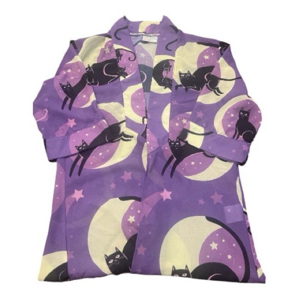 ArtsCow Cat and Moon Buttonless Womens Shirt. Like New. Size XS.